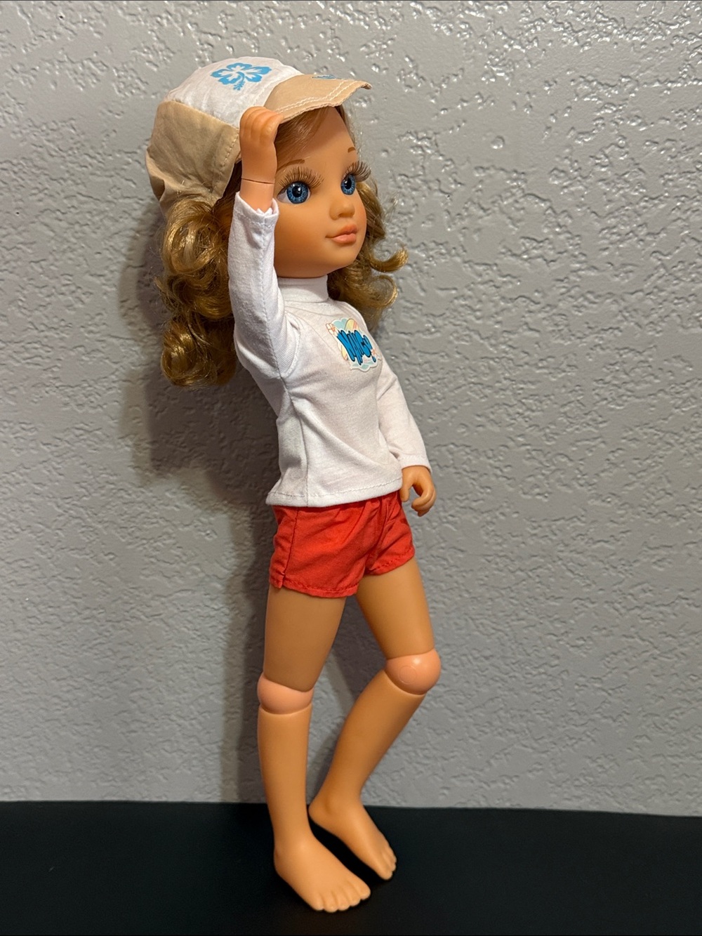 Vintage 17” Posable Spain Famosa Nancy Doll Blonde Hair Blue Eyes Rooted Lashes